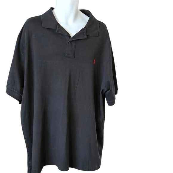Polo Ralph Lauren Mens Black Short Sleeve Big Tall Polo Shirt 3XB 3G - Picture 1 of 8